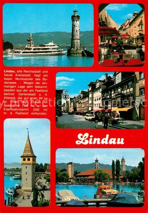 Lindau Bodensee Leuchtturm Fährschiff Stadtansichten