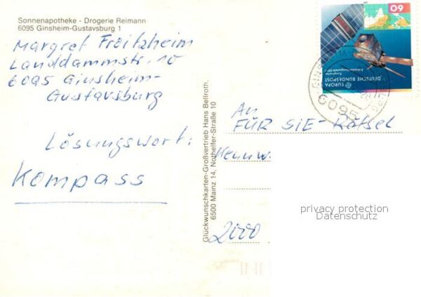 Ginsheim-Gustavsburg Brunnen Kirchen Anker Hafen – Bild 2