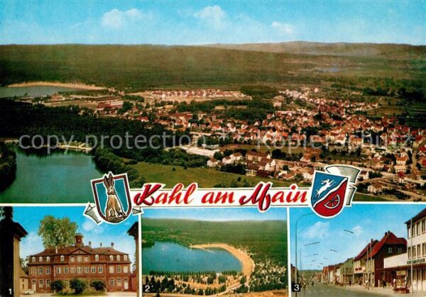 Kahl Main Fliegeraufnahme Schloss Emmrichhofen Ca