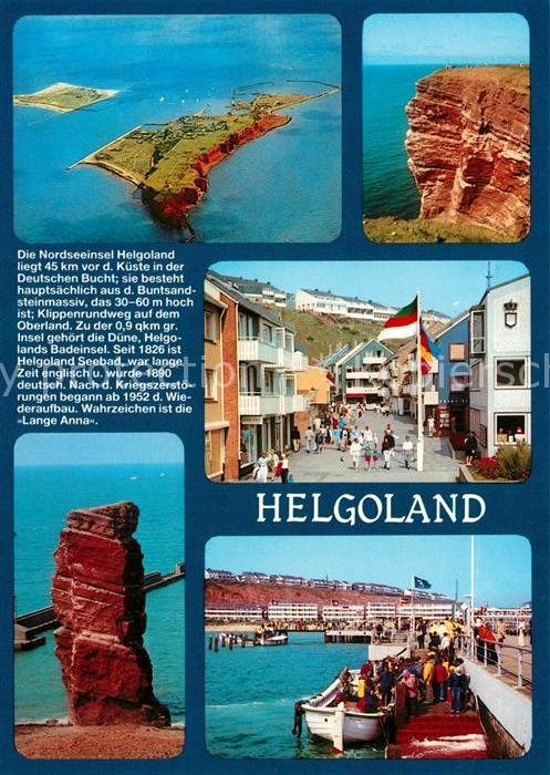Helgoland Fliegeraufnahme Stadtansicht Hafen Chro