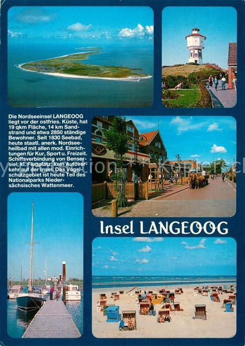 Langeoog Nordseebad Fliegeraufnahme Leuchtturm Strand Hafen