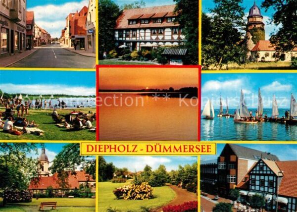 Diepholz Dümmersee Hafen Strand Park Abendstimmu