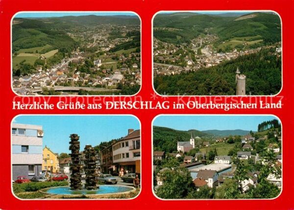 Derschlag Fliegeraufnahme Brunnen Kirche Panorame
