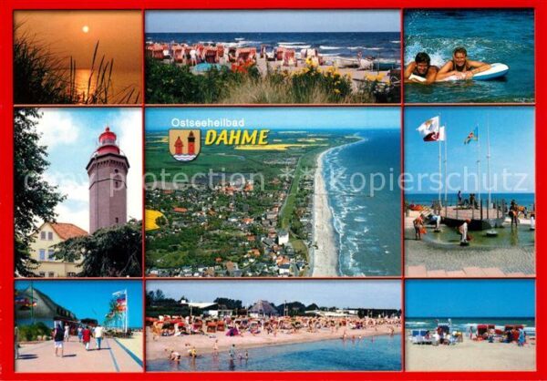 Dahme Ostseebad Strand Leuchtturm Fliegeraufnahme Abend