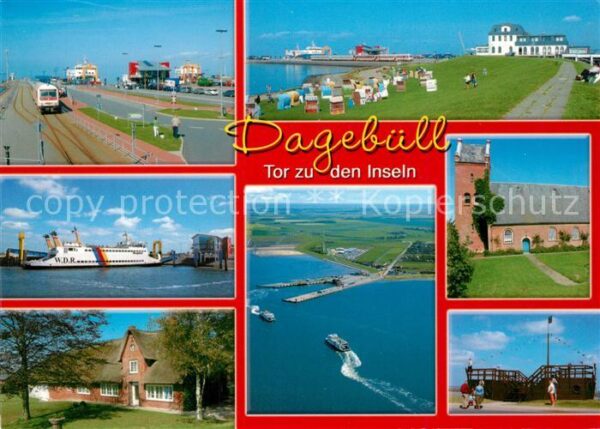 Dagebuell Fähranleger Fährschiff Kirche