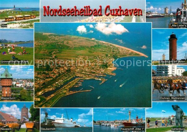 Cuxhaven Nordseebad Fliegeraufnahme Wasserturm Neuwerk Sahl