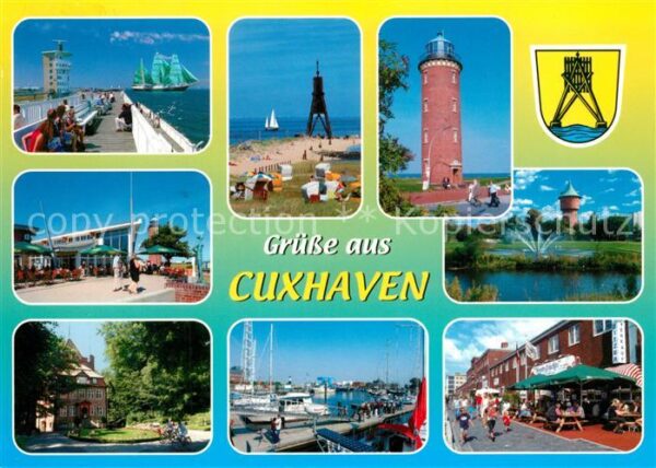 Cuxhaven Nordseebad Seebrücke Leuchtturm Strand Hafen Park