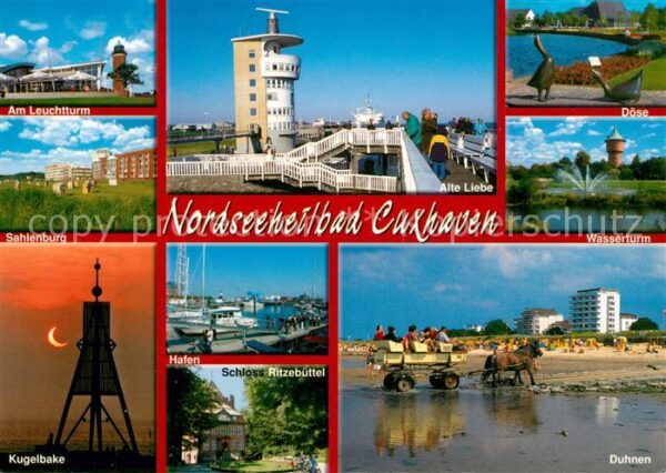 Cuxhaven Nordseebad Leuchtturm Alte Liebe Wasserturm Döse K
