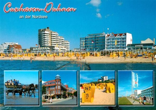 Cuxhaven Duhnen Nordseebad Strand Hotelanlagen Wattkutschfahrt Rat