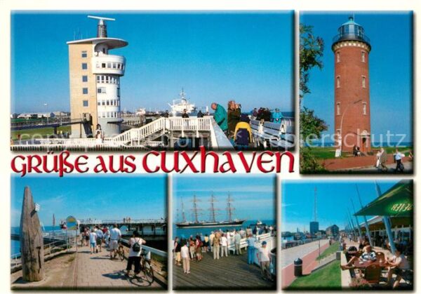 Cuxhaven Nordseebad Alte Liebe Leuchtturm Seebrücke Fähranl