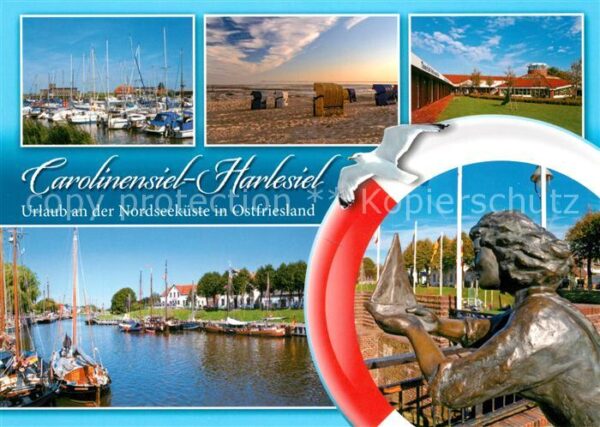 Carolinensiel-Harlesiel Ostfriesland Yachthafen Denkmal Strandkörbe