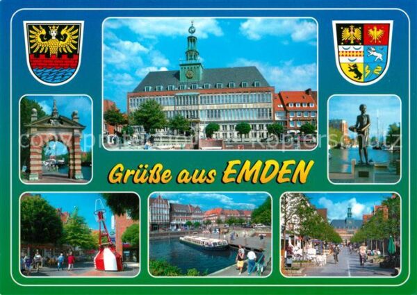 Emden Ostfriesland Rathaus Denkmal Boje Hafen