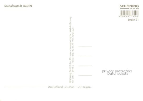Emden Ostfriesland Rathaus Denkmal Boje Hafen – Bild 2