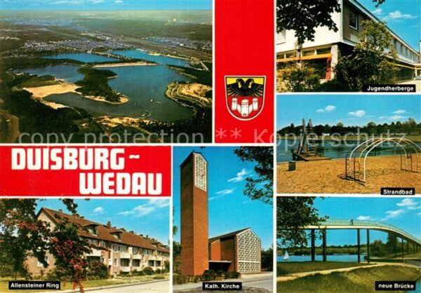 Wedau Duisburg Jugendherberge Fliegeraufnahme Strandba