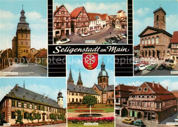 Seligenstadt Hessen Rathaus Steinheimer Turm Marktplatz Prä