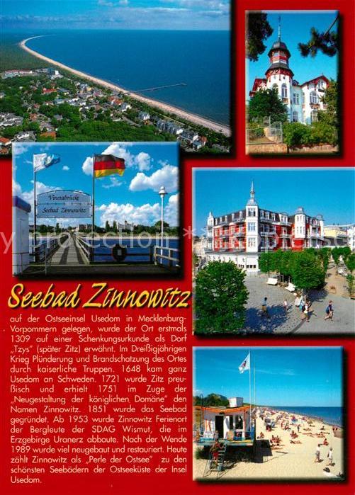 Zinnowitz Ostseebad Fliegeraufnahme Vinetabrücke Kurklinik