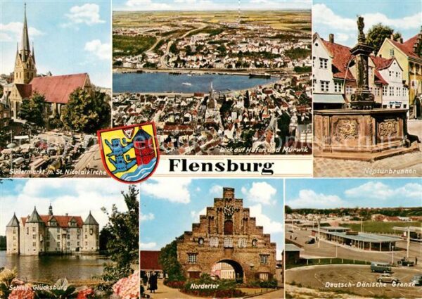 Flensburg Södermarkt Sankt Nicolai Kirche Hafen M