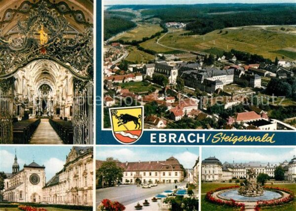 Ebrach Oberfranken Kloster Innenansicht Brunnen Park Flieg