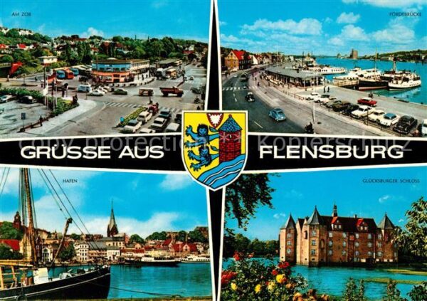 Flensburg Am Zob Fördebrücke Bootsanleger Hafen F