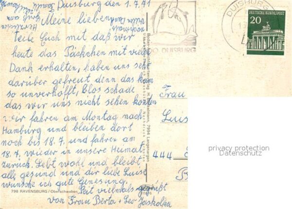 Ravensburg Wuerttemberg Stadtbild mit Mehlsack und Obertor Blic – Bild 2
