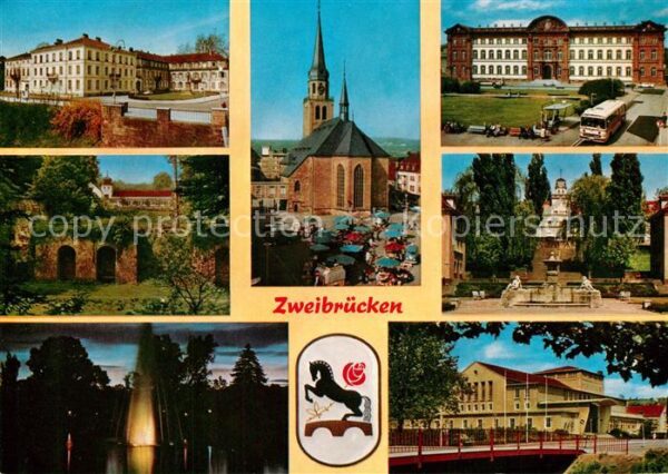 Zweibruecken Pfalz Kirche Schloss Wittelsbach Brunnen Ruin