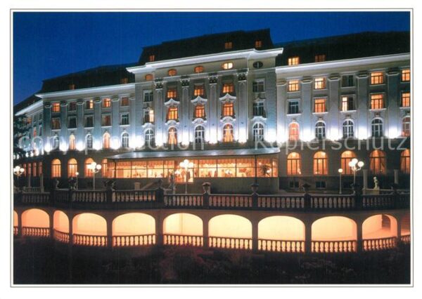 Jachymov Radium Palace Nachtaufnahme