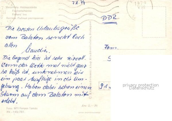 Keszthely Halaszcarda Fischerschenke Terrasse – Bild 2