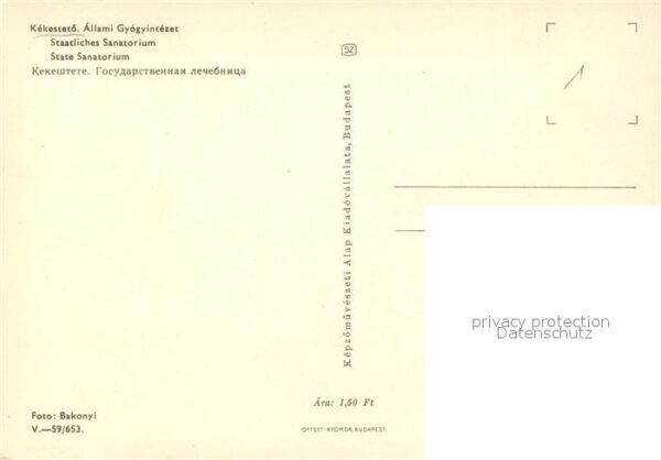 Kekestetoe Allami Gyogyintezet Staatliches Sanator – Bild 2