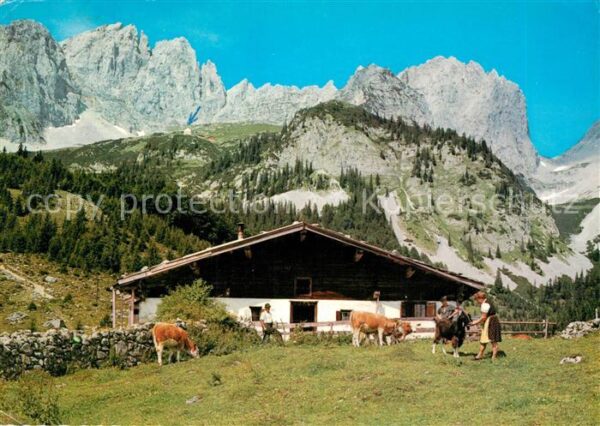 Ellmau Tirol Wochenbrunneralm mit Ellmauer Halt Kais