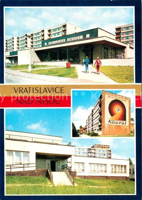 Vratislavice nad Nisou Gebäude Ladengeschäft Hochhäuser Wohnbl