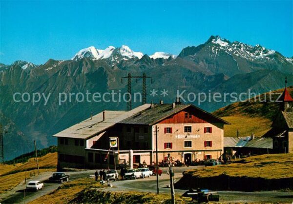 Passo del Giovo Jaufenpass Jaufenhaus gegen Zillertaler Alpen