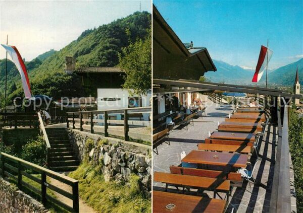 Lana Meran Jausenstation Waalrast Terrasse