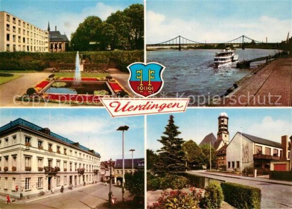 Uerdingen Rheinpromenade Bootsanleger Dampfer Brü