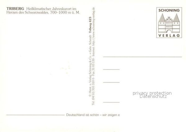 Triberg Schwarzwald Marktplatz Rathaus Turm Kirche Kurpark – Bild 2