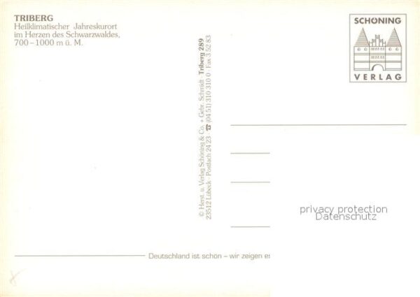 Triberg Schwarzwald Panorama Ortsmotive Kurort Kirche Wappe – Bild 2