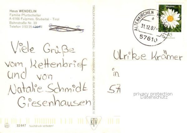 Fulpmes Tirol Gästehaus Pension Haus Wendelin – Bild 2