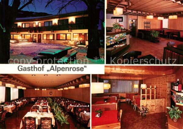 Pinzagen Brixen Gasthof Alpenrose Restaurant Nachtaufna