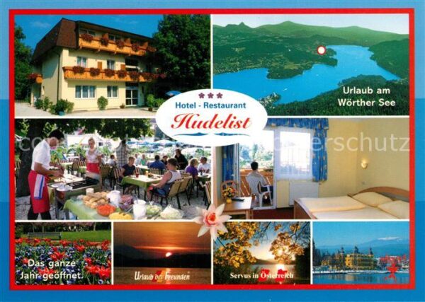 Krumpendorf Woerthersee Hotel Restaurant Hudelist Terrasse Park