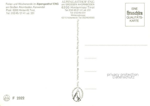 Hinterriss Tirol Alpengasthof Eng am Grossen Ahornboden – Bild 2