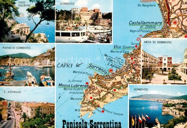 Sorrento Campania Carta Automobilistica Strassenkarte Hal
