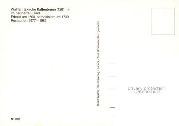 Kaltenbrunn Tirol Wallfahrtskirche Innenansichten Heilige – Bild 2