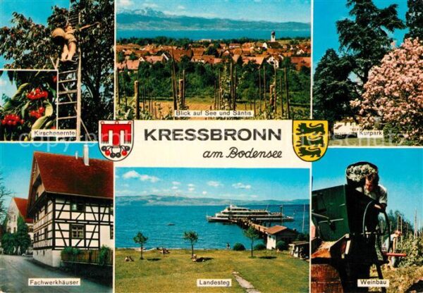 Kressbronn Bodensee Kirschenernte See Säntis Kurpark Landes