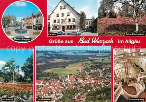 Bad Wurzach Marien-Brunnen Kurhaus Erikablüte im Ri