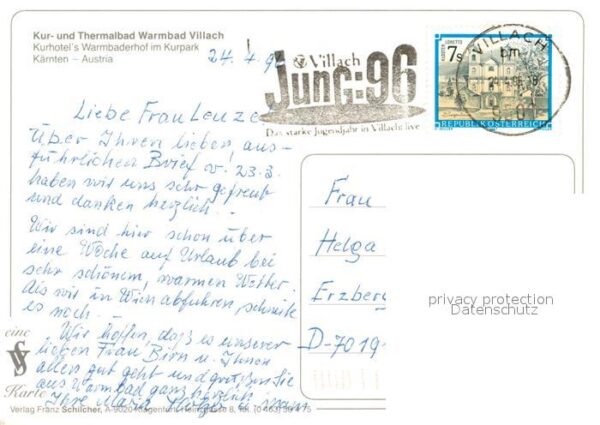 Villach Kaernten Thermalbad Kurhotel Kurpark – Bild 2