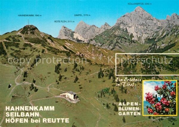 Reutte Tirol Fliegeraufnahme Hahnenkamm Seilbahn Höf