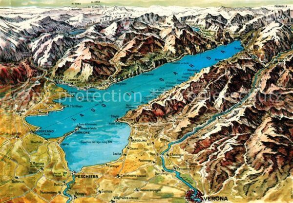 Lago di Garda Panoramakarte
