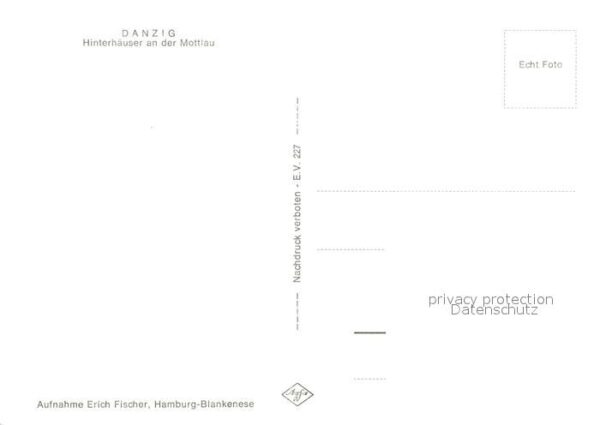 Danzig Westpreussen Hinterhäuser an der Mottlau – Bild 2