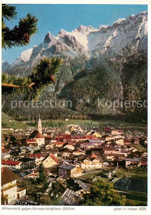 Mittenwald Bayern gegen Karwendelspitze