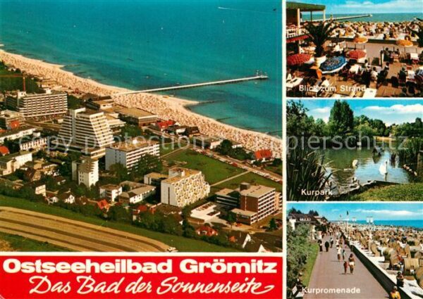 Groemitz Ostseebad Fliegeraufnahme Strand Kurpark Promenad