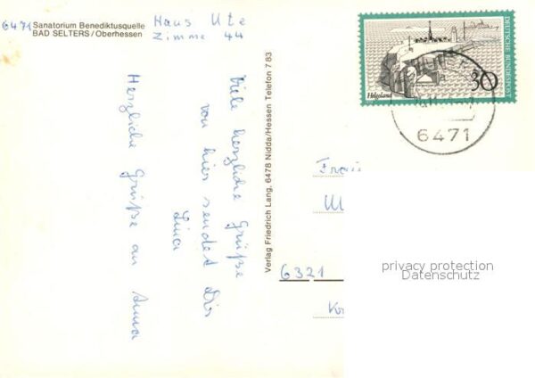 Bad Selters Sanatorium Benediktusquellw – Bild 2